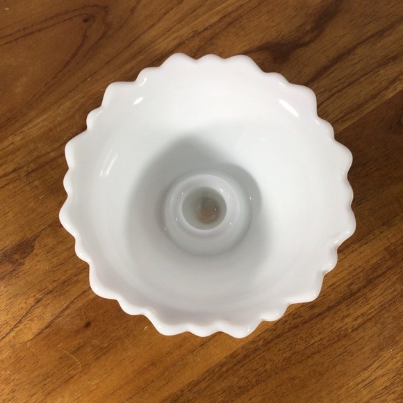 Vintage Milk Glass Taper Candle Holder - Picture 3 of 5